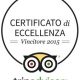 tripadvisor Certificato d'eccellenza 2015