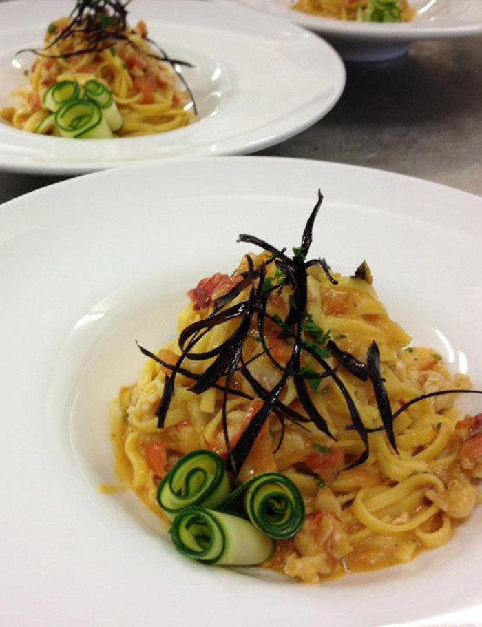 Linguine gamberetti e zucchine