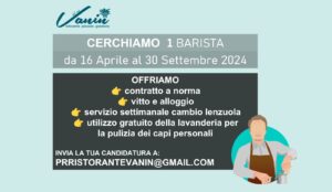 Cerchiamo Barista 2024